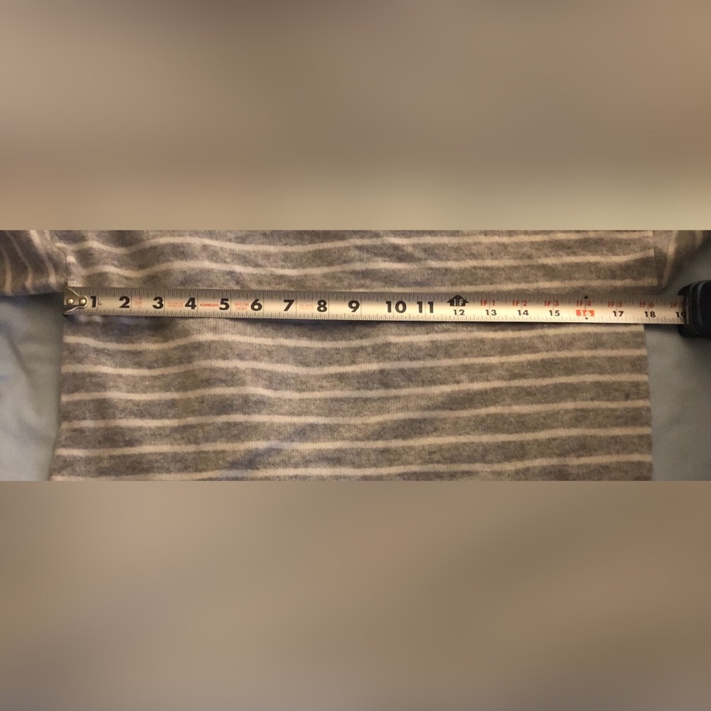 Philosophy Gray and White Striped Cashmere Sweater - Picture 6 of 11